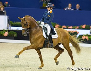 Emmelie Scholtens and Dorado competed in the national small tour at the 2016 CDI-W Amsterdam :: Photo © Digishots