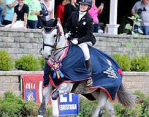 Jenna Upchurch and the Danish bred Oldenburg gelding Greystoke won the 2016 U.S. Junior Riders Championships :: Photo © Sue Stickle