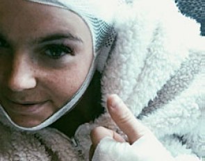 Anne Meulendijks recovering at home from the head injury she sustained in the stable