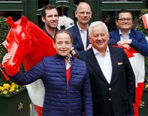 Philipp Weishaupt, Isabell Werth, Klaus Roeser, Ullrich and Francois Kasselmann at the press conference before the 2017 Horses  & Dreams Meets Austria kicks off :: Photo © David Ebener