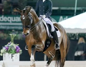 Laura Graves and Verdades win the World Cup qualifier at the 2017 CDI-W Wellington :: Photo © Sue Stickle