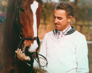 Reiner Klimke with a young Ahlerich in the 1970s