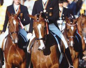 Dr. Reiner Klimke and Ahlerich at the 1982 World Championships in Lausanne :: Photo © Mary Phelps