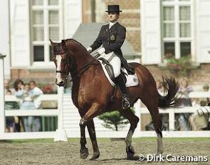 Claudia Bauwens (née Fassaert) on Carramba at the 1998 CDI Schoten :: Photo © Dirk Caremans