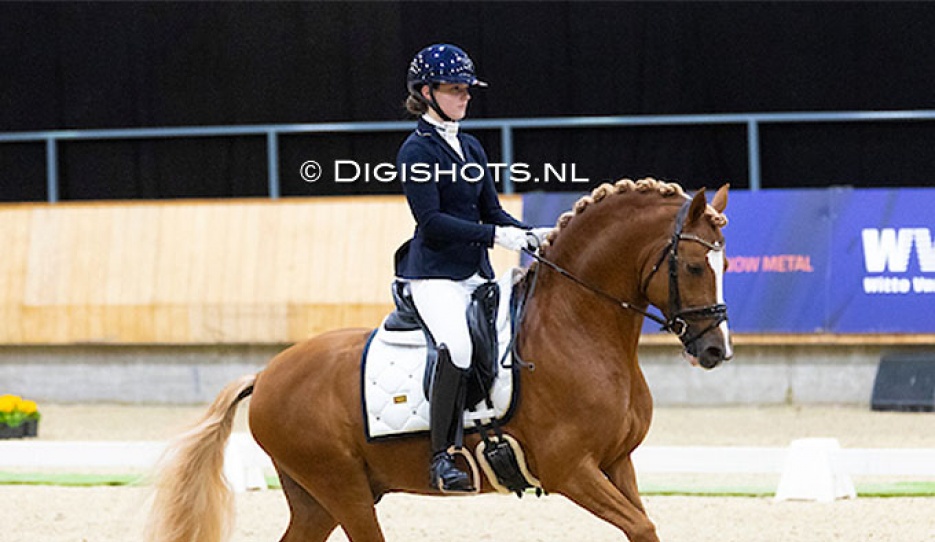 Sophie van der Steen and His Royal Badness DK at the 2024 Dutch Indoor Championships :: Photo © Digishots