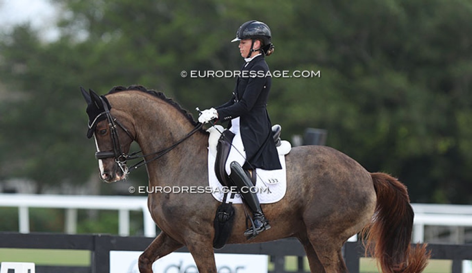 Canadian Alexandra Reid on Flynn at the 2024 CDN Wellington :: Photo © Astrid Appels