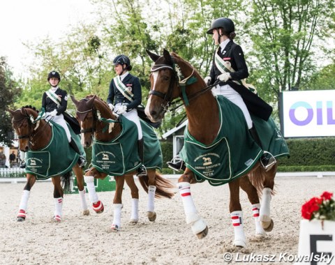 The Austrian team wins the Junior Riders nations cup
