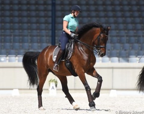 Anabel Balkenhol on training horse Crystal Friendship