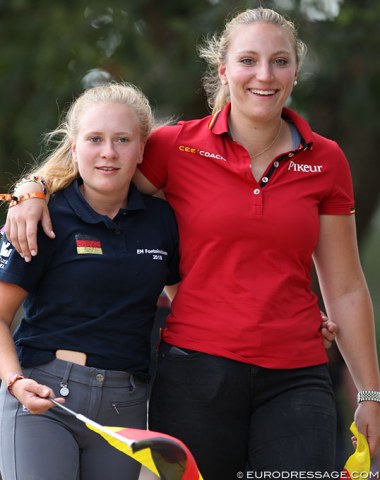 German junior Marlene Sieverding with German young rider Alexa Westendarp