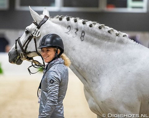 A World Cup Finals' debut for Portuguese Maria Caetano on her 12-year old Lusitano stallion Coroado (by Rubi AR x Xaquiro)