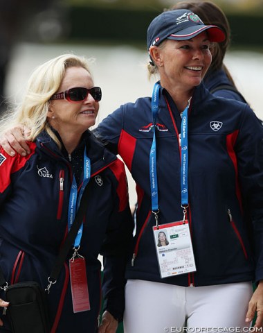 U.S team trainer Debbie Mc Donald with Katherine Bateson-Chandler