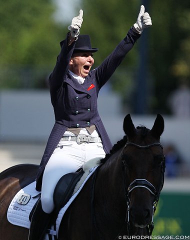 A 70% score for Louise Bell on her first ever ride in Aachen