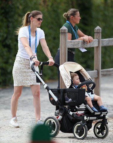Henri Ruoste's life partner Senta Kirchhoff with baby Nicolas