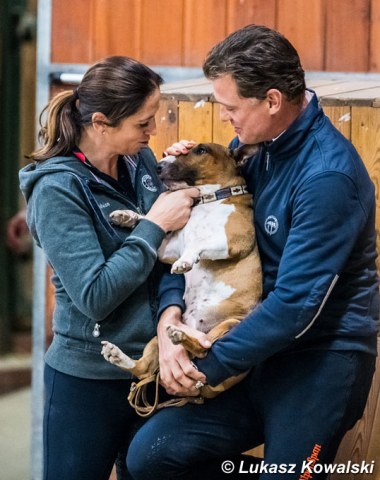 Belinda Weinbauer and Peter Gmoser with their dog