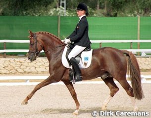 Katharina Winkelhues and Dressman win the consolation finals at the 2001 European Pony Championships :: Photo © Dirk Caremans