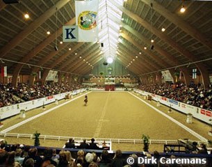 The indoor arena in Vilhelmsborg during the 2001 World Cup Finals
