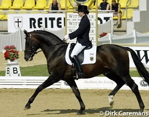 German based British rider Susan Draper on the American owned Weltissimo (by Welt Hit II x Barsoi xx)