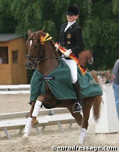 Katharina Winkelhues and Dressman won the FEI pony division at the 2004 CDI-PJYR Duisburg