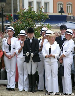 The Russian dressage team looking smart