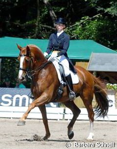 Anabel Balkenhol on Don't Forget. Fifth in the Prix St Georges with 66.42 %. Fifth in the Intermediaire I with 64.25 %