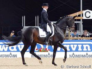 Nathalie Zu Saeyn-Wittgenstein and Digby (by Donnerhall). Her new Grand Prix horse is bred by her mother, Her Royal Highness Princess Benedikte of Denmark.