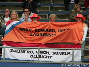 Not as many Dutch fans as at the European Championships last year, but those who were here were very fanatic!