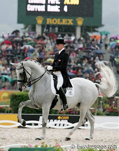 Andreas Helgstrand and Blue Hors Matine on their way to Grand Prix Special bronze at the 2006 World Equestrian Games :: Photo © Astrid Appels