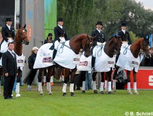 The German team wins the Aachen Nations' Cup Dressage