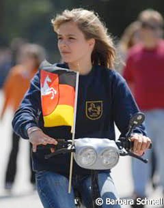Christin Schütte's younger sister Lena didn't only carry the flag for her champion sister....