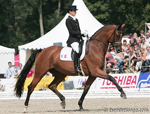 Jessica Michel on Riwera at the 2007 World Young Horse Championships :: Photo © Astrid Appels