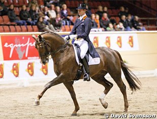 Hans Peter Minderhoud and the KWPN licensed stallion Tango (Jazz x Contango) finished second in the Intermediaire I