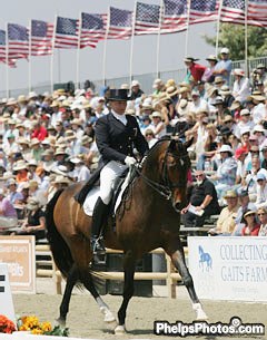 Sue Blinks and Mark competing at the 2008 U.S. Dressage Championships held in San Juan Capistrano, CA :: Photo © Phelpsphotos.com