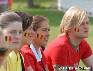 Belgian fans rooting for Vicky Smits