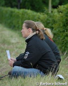 Isabell Werth coached her assistant rider Matthias Bouten