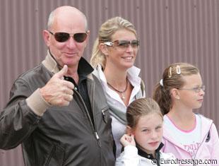 Jochem Arl (owner of Equestricons Lord Champion) with his wife Yvette Sanders and two children.
