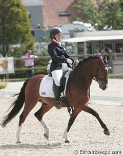 Best British pony of the day: Languard. Holly Woodhead gets the maximum out of this pony and scored 67.474%