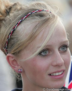 British rider: There is even an eye for detail in the hairband!