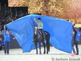 Peter Pfister did some impressive demonstrations of trust between horse and rider
