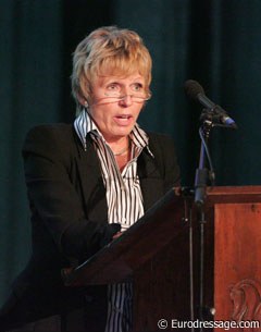Kathrina Wüst speaking at the 2009 Global Dressage Forum