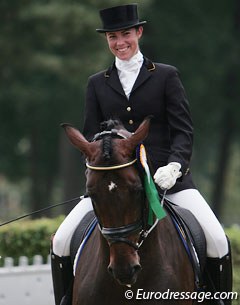Pernilla Andre-Hokfelt on Wladimir O.A. at the 2009 World Young Horse Championships :: Photo © Astrid Appels