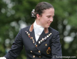 The junior rider with the most pins on her lapel: Belgian Saidje Brison