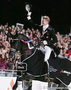 Edward Gal and Totilas (by Gribaldi x Glendale) victorious at the 2009 European Championships :: Photo © Astrid Appels