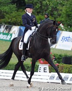 Sophie Holkenbrink and Show Star at the 2010 European Junior Riders Championships :: Photo © Barbara Schnell
