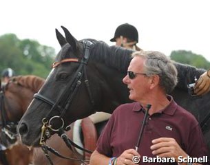 Belgian born and German based trainer Jan Nivelle with his student Alexandra Barbancon's Mr Q (by Matcho AA)