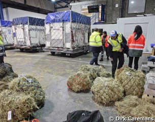 A lot of hay will be fed to keep the horses busy during the flight