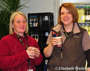 Barbara Schnell and Silke Rottermann enjoying a coffee break