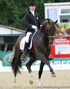 Theo Hanzon and Zhivago at the 2010 World Young Horse Championships :: Photo © Astrid Appels