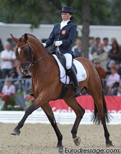 Gabriela Jaworska-Mazur on the lovely Zimba, a KWPN stallion by Sheraton x Amulet. They had one of the best extended walks of all combinations but only got 8.2 for it