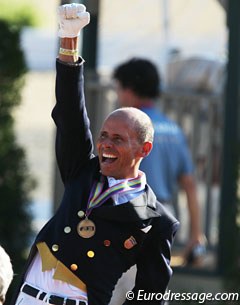 Steffen Peters is over the moon with his bronze medal