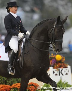 Canadian Victoria Winter rode Neil and Cindy Ishoy's Baden Wurttemberger gelding Proton to 66.681%
